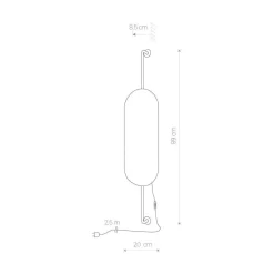 Flurlampen|Wandleuchten*Nowodvorski Schwarze Wandleuchte mit Schalter G9 dekorativ