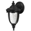 Elstead Schwarze Wandleuchte Stahl Glas IP44 Rustikal EDMUND< Metall Lampen|Gartenlaternen