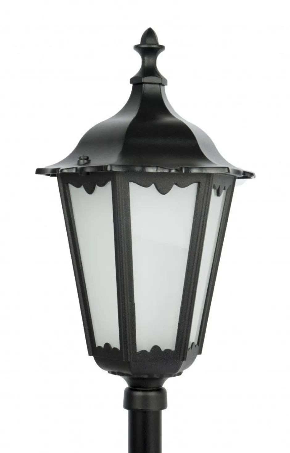 Außenleuchten Antik|Gartenlaternen*SU-MA Schwarze Wegeleuchte 114cm Rustikal Aluminium Glas