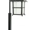 SU-MA Schwarze Wegeleuchte MONTREAL 86 cm IP43 E27< Rustikale Lampen|Metall Lampen