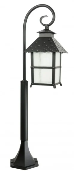 SU-MA Schwarze Wegeleuchte MONTREAL 86 cm IP43 E27< Rustikale Lampen|Metall Lampen