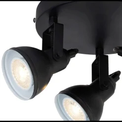 Searchlight Schwarzer Deckenspot Metall flexibel GU10 30 cm 3-flmg< Bürolampen|Wohnzimmerlampen