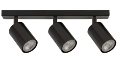 Wohnzimmerlampen|Küchenlampen*Sigma Schwarzer Deckenspot Metall GU10 38 cm klein flexibel