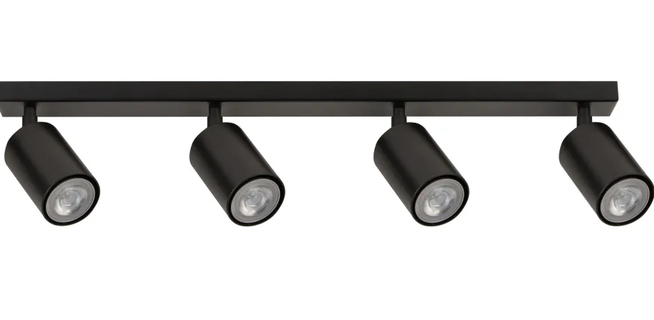 Sigma Schwarzer Deckenstrahler GU10 Zylinder verstellbar< Wohnzimmerlampen|Küchenlampen