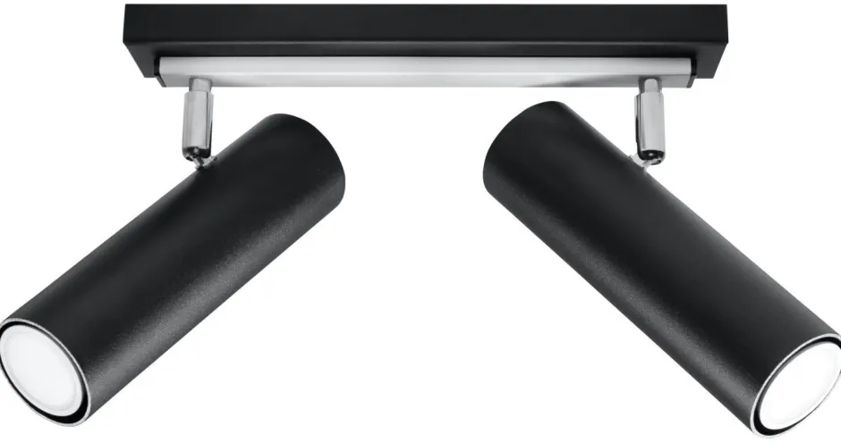 Sollux Schwarzer Deckenstrahler Metall L:30cm DUCCIA< Deckenleuchten|Flurlampen