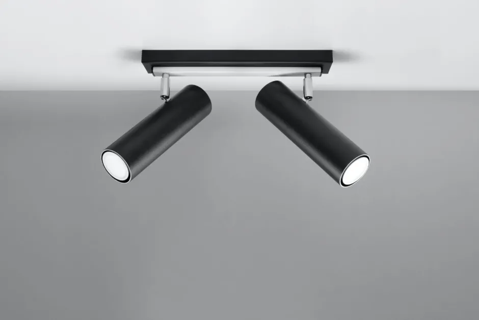 Sollux Schwarzer Deckenstrahler Metall L:30cm DUCCIA< Deckenleuchten|Flurlampen