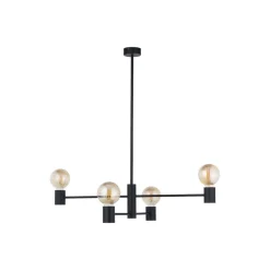 Deckenleuchten|Retro Lampen*Nowodvorski Schwarzer Kronleuchter Retro Design Metall H:82cm