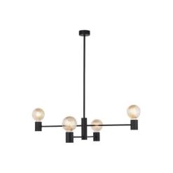 Deckenleuchten|Retro Lampen*Nowodvorski Schwarzer Kronleuchter Retro Design Metall H:82cm