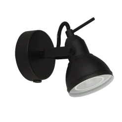 Searchlight Schwarzer Wandspot Metall verstellbar GU10 bis 50 W< Bürolampen|Wohnzimmerlampen