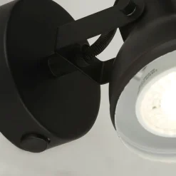 Searchlight Schwarzer Wandspot Metall verstellbar GU10 bis 50 W< Bürolampen|Wohnzimmerlampen