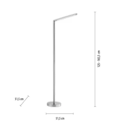 Wohnzimmerlampen|Metall Lampen*Just Light Schwenkbare LED Stehlampe in Stahl 3000 K dimmbar