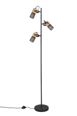 Trio Reality Schwenkbare Stehlampe Metall Holz 150 cm E14 Vintage< Wohnzimmerlampen|Metall Lampen