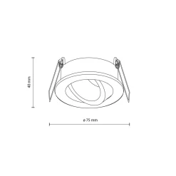 TK Lighting Schwenkbarer Einbauspot Metall Ø7,5 cm IP65 Weiß< Metall Lampen|Moderne Außenleuchten