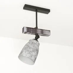 Luminex Shabby Chic Deckenlampe Weiß Grau schwenkbar AGAP< Wandleuchten|Küchenlampen