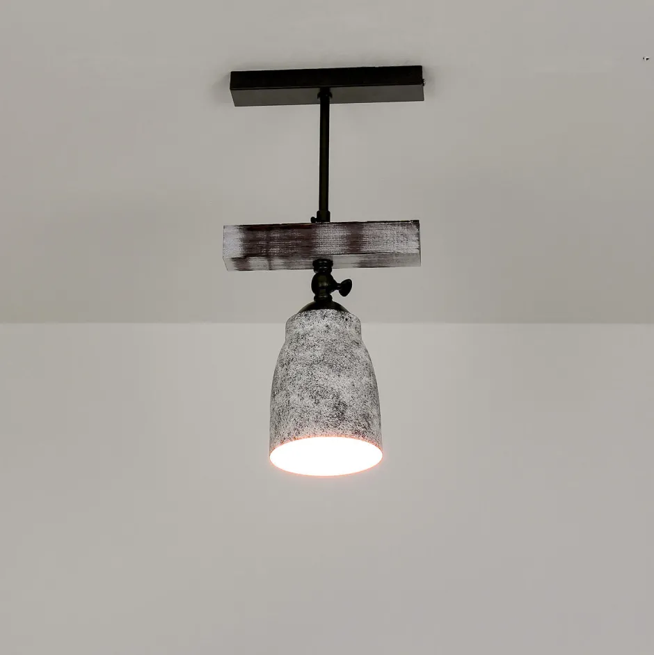Luminex Shabby Chic Deckenlampe Weiß Grau schwenkbar AGAP< Wandleuchten|Küchenlampen