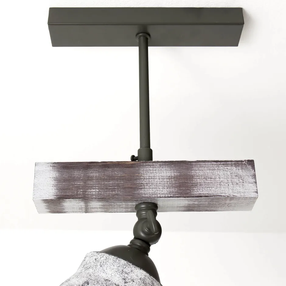 Luminex Shabby Chic Deckenlampe Weiß Grau schwenkbar AGAP< Wandleuchten|Küchenlampen