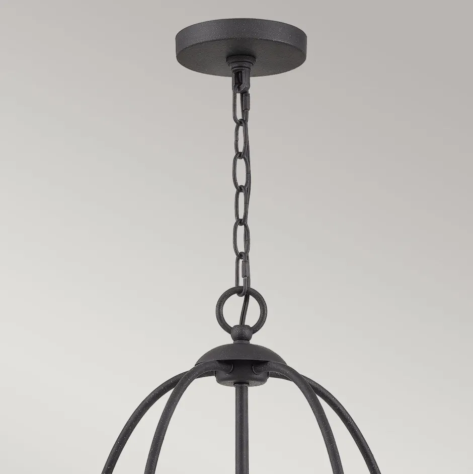 Wohnzimmerlampen|Esszimmer Lampen*Elstead Shabby Kronleuchter Metall Grau Ø 63,6 cm Rustikal