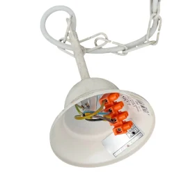 Hängelampen|Esszimmer Lampen*Lamkur Shabby Weiß Pendelleuchte Metall 5-flmg Esstisch