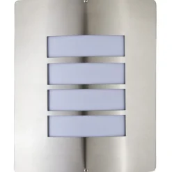 Harms Import Silberne Außenwandlampe OSLO H:29cm Edelstahl E27< Moderne Lampen|Metall Lampen