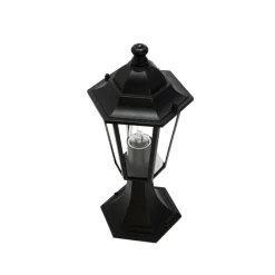 Rustikale Lampen|Wegeleuchten*Easylight Sockel Wegeleuchte Schwarz PARIS Landhausstil E27