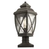 Rustikale Lampen|Vintage Lampen*Elstead Sockellampe Garten Terrasse 46 cm IP44 in Bronze antik