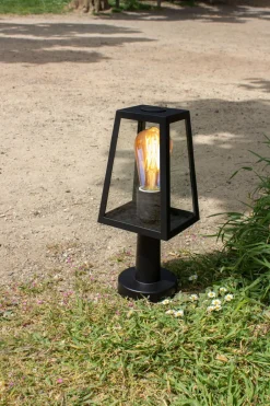 Eco-Light Sockelleuchte Aluminium Glas E27 IP44 H:33,8 cm Modern< Metall Lampen|Wegeleuchten