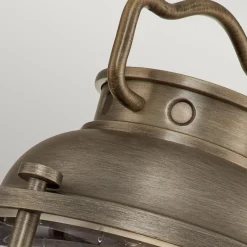 Gartenlaternen|Industrie Lampen*Elstead Sockelleuchte Aluminium Glas E27 IP44 47,1 cm Vintage