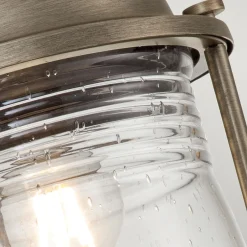 Gartenlaternen|Industrie Lampen*Elstead Sockelleuchte Aluminium Glas E27 IP44 47,1 cm Vintage