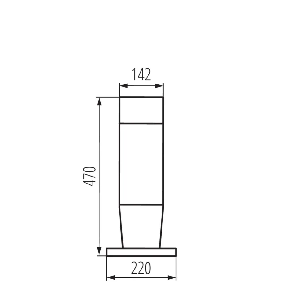 Außenleuchten Antik|Außenleuchten Messing*Kanlux Sockelleuchte außen Garten 47 cm Grau Weiß blendarm