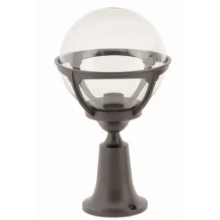 Vintage Lampen|Wegeleuchten*Lido Sockelleuchte Außen Kugel Schirm IP44 37cm Vintage E27