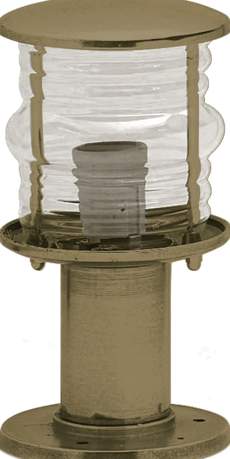 Gartenlaternen|Messinglampen*Andromeda Sockelleuchte Echt-Messing Glas 22 cm hoch IP53 E27