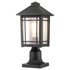 Elstead Sockelleuchte Garten E27 IP44 44,5 cm hoch Schwarz< Außenleuchten Antik|Gartenlaternen