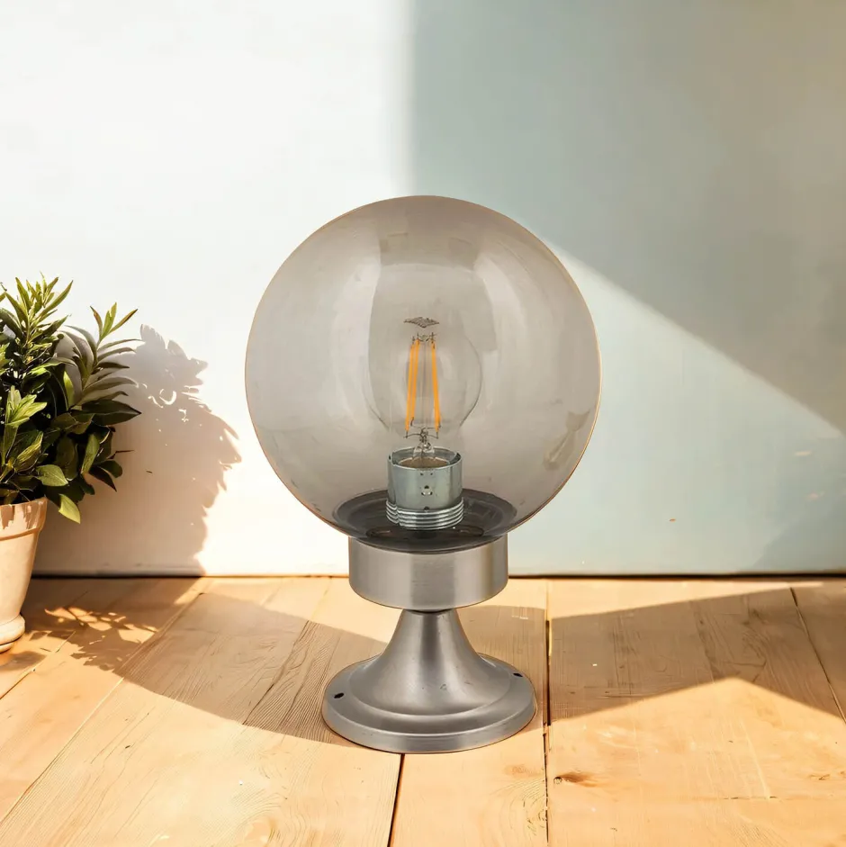 Lido Sockelleuchte Garten Weg Messing E27 H:30cm VERIA< Metall Lampen|Glaslampen