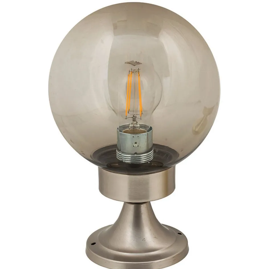 Lido Sockelleuchte Garten Weg Messing E27 H:30cm VERIA< Metall Lampen|Glaslampen