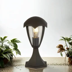 Searchlight Sockelleuchte IP44 E27 30 cm Anthrazit Aluminium Modern< Metall Lampen|Wegeleuchten