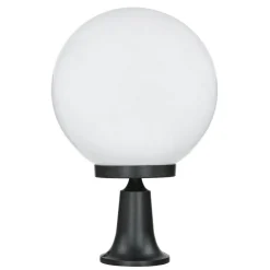 Lido Sockelleuchte Kugel Schirm 37cm klein IP43 E27 Schwarz< Vintage Lampen|Kugellampen