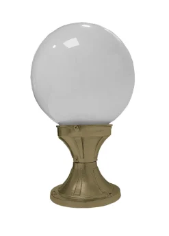 Andromeda Sockelleuchte Messing Glas 32 cm hoch IP43 E27 Kugel Schirm< Industrie Lampen|Kugellampen