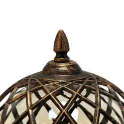 Rustikale Lampen|Vintage Lampen*Easylight Sockelleuchte Schwarz Kupfer Außen Rustikal Retro