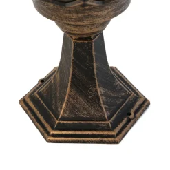 Rustikale Lampen|Vintage Lampen*Easylight Sockelleuchte Schwarz Kupfer Außen Rustikal Retro