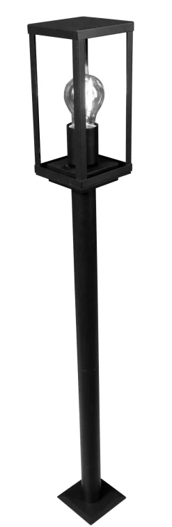 Metall Lampen|Vintage Lampen*Eco-Light Sockelleuchte Vintage Aluminium Schwarz IP44 E27 100 cm