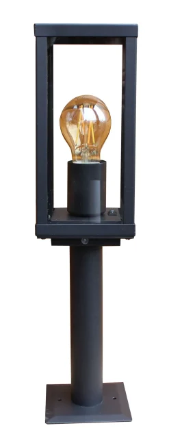 Eco-Light Sockelleuchte Vintage Aluminium Schwarz IP44 E27 50 cm< Metall Lampen|Vintage Lampen