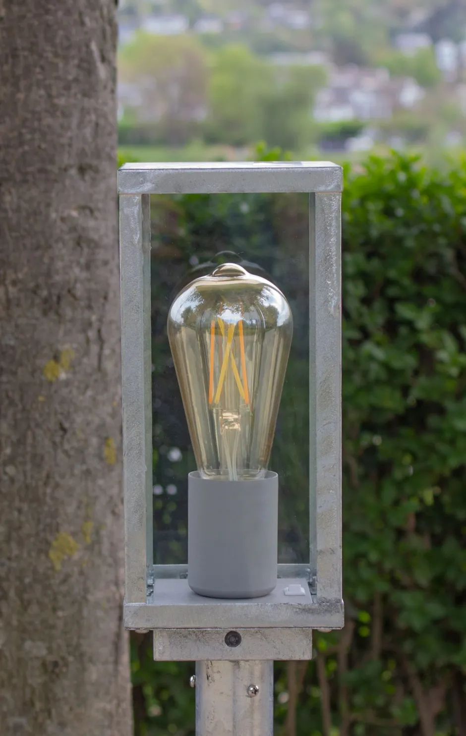 Eco-Light Sockelleuchte Vintage Aluminium in Zink IP44 E27 50 cm< Metall Lampen|Vintage Lampen