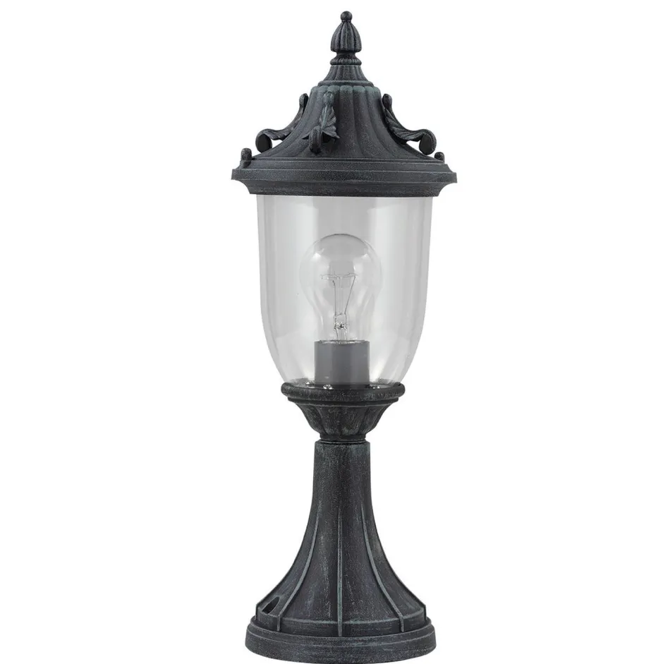 Elstead Sockelleuchte Vintage Rustikal Schwarz Grün antik 41 cm< Außenleuchten Antik|Rustikale Außenleuchten