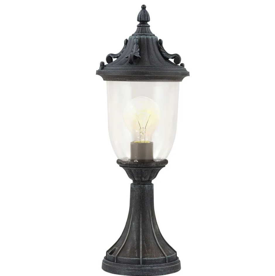 Elstead Sockelleuchte Vintage Rustikal Schwarz Grün antik 41 cm< Außenleuchten Antik|Rustikale Außenleuchten