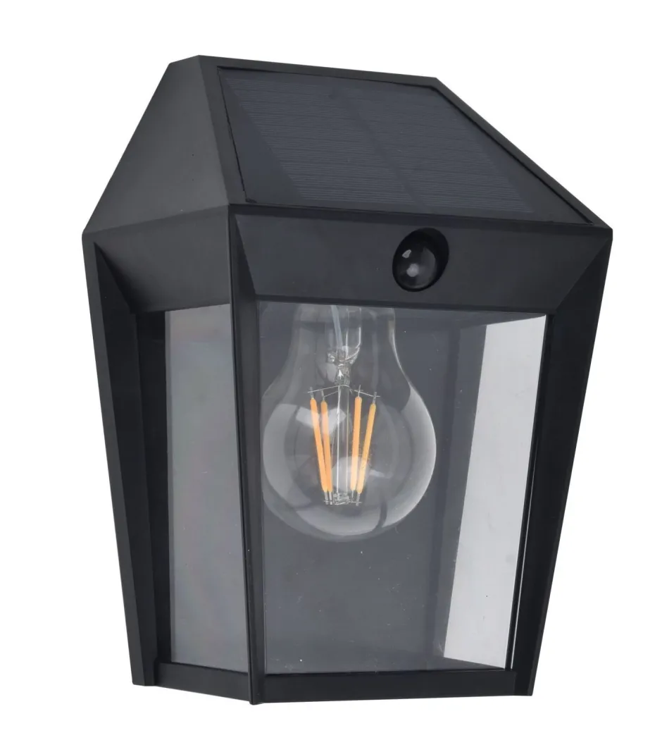 Eco-Light Solar Wandlampe mit Bewegungssensor E27 IP44 H:20,5 cm< Metall Lampen|Solarleuchten