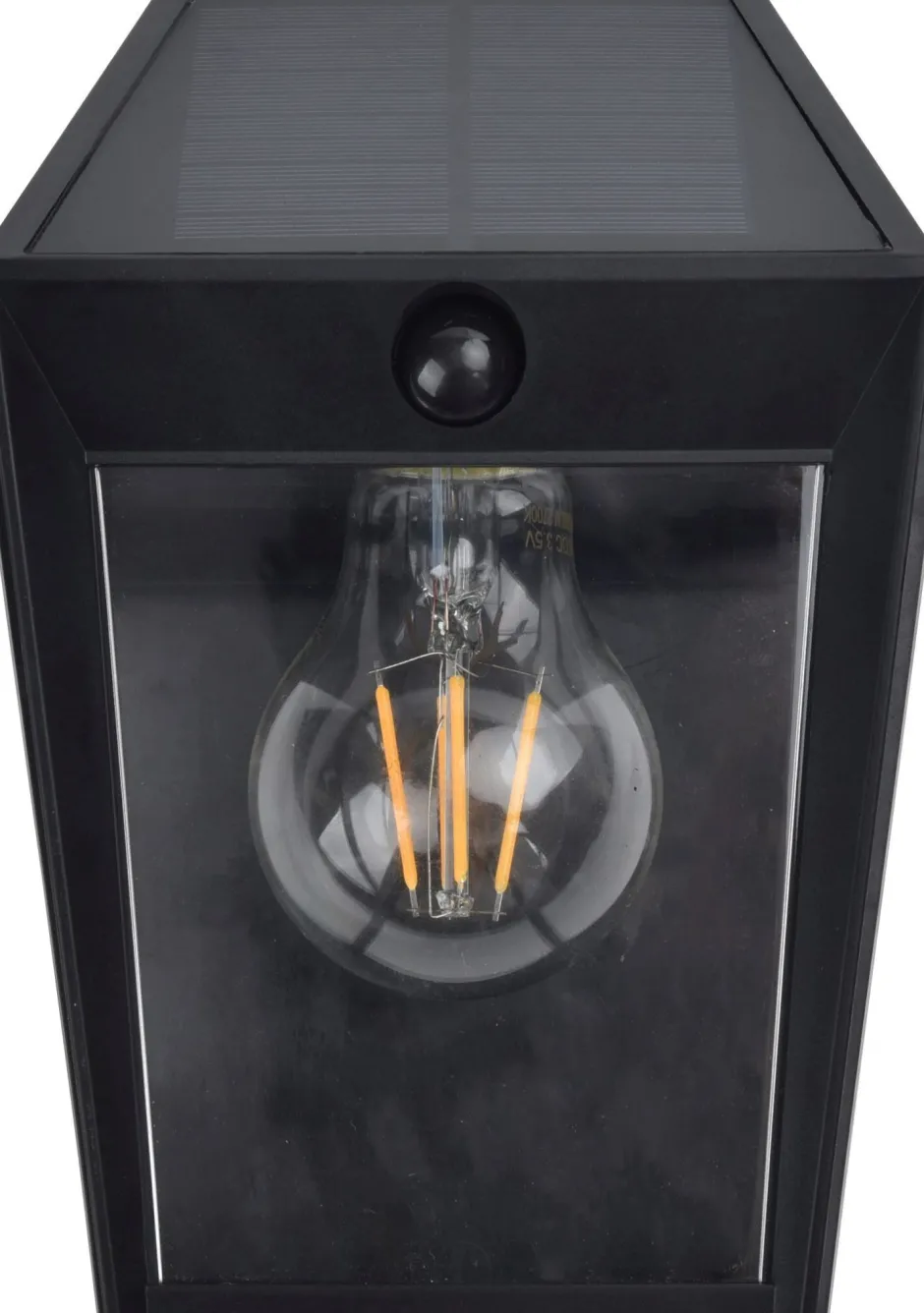 Eco-Light Solar Wandlampe mit Bewegungssensor E27 IP44 H:20,5 cm< Metall Lampen|Solarleuchten