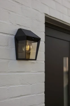 Eco-Light Solar Wandlampe mit Bewegungssensor E27 IP44 H:20,5 cm< Metall Lampen|Solarleuchten