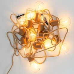 Newgarden Solarlichterkette außen LED 2700K Jute IP44 5m lang< Außenlichterketten|Solarleuchten