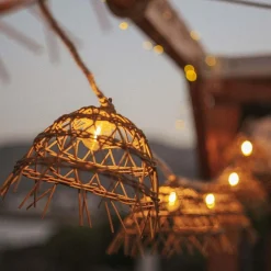 Newgarden Solarlichterkette LED 1800 K 5 m lang Jute Naturfaser< Außenlichterketten|Solarleuchten