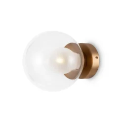 Wandleuchten|Badezimmer Lampe*Maytoni Spiegelleuchte Metall Glas Ø 15 cm in Gold G9 Modern